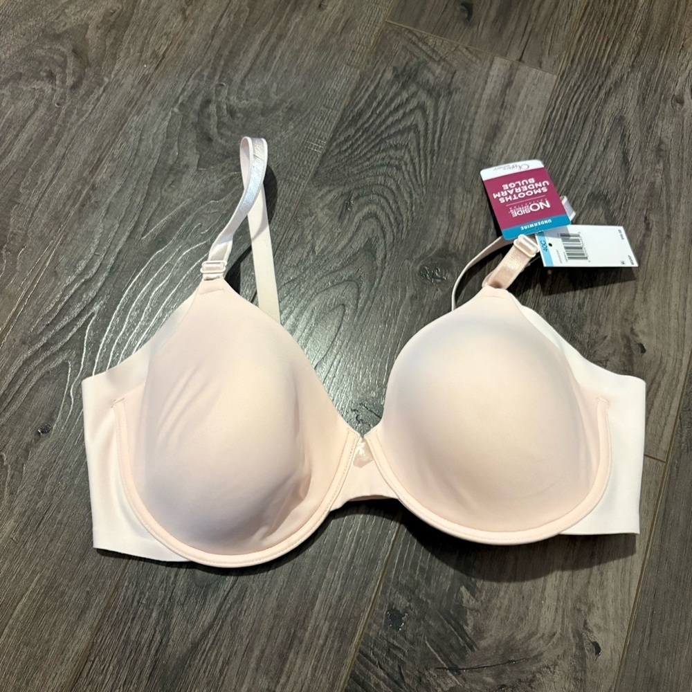 NWT Olga By Warners No Side Effects Underwire T-Shirt Bra Woman 40C baby pink